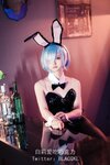 [COSPLAY] 白莉爱吃巧克力 - 蕾姆兔女郎