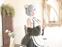 [COSPLAY] 蠢沫沫 猫耳雷姆 [33P]