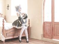 [COSPLAY] 蠢沫沫 猫耳雷姆 [33P]