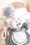 [COSPLAY] 蠢沫沫 猫耳雷姆 [33P]