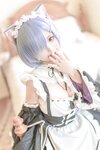 [COSPLAY] 蠢沫沫 猫耳雷姆 [33P]