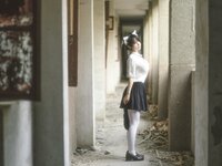 [COSPLAY] 樱井宁宁 - 废墟jk