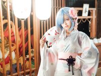 [COSPLAY] 晕崽-和服蕾姆 [46P,1V-872MB]