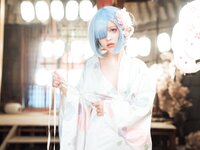 [COSPLAY] 晕崽-和服蕾姆 [46P,1V-872MB]