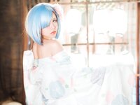[COSPLAY] 晕崽-和服蕾姆 [46P,1V-872MB]