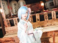 [COSPLAY] 晕崽-和服蕾姆 [46P,1V-872MB]