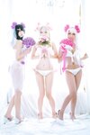 [Cosplay] Rinka Okita 沖田凜花 & Yakira 鈴鈴, Oni Hime 鬼姬 - Wedding Bikini ver. (Fate kaleid liner プリズマ☆イリヤ)