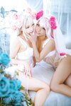 [Cosplay] Rinka Okita 沖田凜花 & Yakira 鈴鈴, Oni Hime 鬼姬 - Wedding Bikini ver. (Fate kaleid liner プリズマ☆イリヤ)