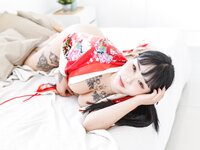 [SAINT Photolife] Jeon Bo-Yeon (전보연) - Vol.07 Leopard & Red Kimono