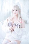[Cosplay][Zettai Ryoiki] Kuro くろ - KEMOMIMI WHITE