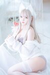 [Cosplay][Zettai Ryoiki] Kuro くろ - KEMOMIMI WHITE