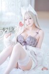 [Cosplay][Zettai Ryoiki] Kuro くろ - KEMOMIMI WHITE