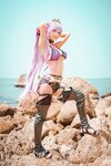 [Cosplay] Rinka Okita 沖田凜花 - BB Swimsuit ver. + YD maid ver. (Fate Grand Order)