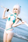 [Cosplay] Rinka Okita 沖田凜花 - Souji Okita ver. Swimsuit 沖田総司 水着ver. (Fate Grand Order)
