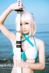 [Cosplay] Rinka Okita 沖田凜花 - Souji Okita ver. Swimsuit 沖田総司 水着ver. (Fate Grand Order)