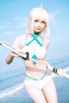 [Cosplay] Rinka Okita 沖田凜花 - Souji Okita ver. Swimsuit 沖田総司 水着ver. (Fate Grand Order)