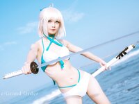 [Cosplay] Rinka Okita 沖田凜花 - Souji Okita ver. Swimsuit 沖田総司 水着ver. (Fate Grand Order)