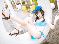 [Cosplay] Rinka Okita 沖田凜花 & Miyana 咪呀 - Birthday Swimsuit 誕生日水着