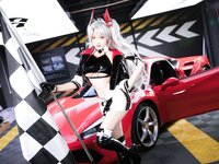[Cosplay] 瓜希酱 Momoko葵葵 碧蓝航线 欧根 企业 赛车女郎