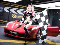 [Cosplay] 瓜希酱 Momoko葵葵 碧蓝航线 欧根 企业 赛车女郎