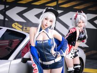 [Cosplay] 瓜希酱 Momoko葵葵 碧蓝航线 欧根 企业 赛车女郎