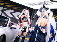 [Cosplay] 瓜希酱 Momoko葵葵 碧蓝航线 欧根 企业 赛车女郎