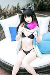 [Cosplay] Kuuko W クー子 - Comfy Cat Swimsuit