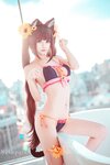 [Cosplay] Rinka Okita 沖田凜花 - Chocolade badpak version (Nekopara) ショコラ 水着ver. (ネコぱら)