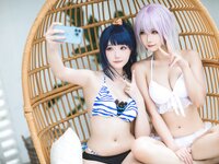 [Cosplay] 瓜希酱 Momoko葵葵 电光超人古利特 宝多六花 新条茜 泳装