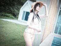 [Cosplay] PINK RIBBON Ahrin Bikini Day
