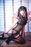 [Cosplay] Mbxer 面饼仙儿 - Black silk sexy cheongsam 黑丝情趣旗袍