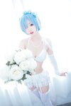 [Cosplay] 猫君君MaoJun 蕾姆内衣花嫁