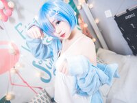 [Cosplay] 猫君君MaoJun 雷姆猫耳睡衣