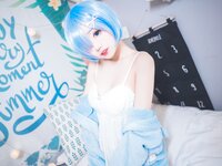 [Cosplay] 猫君君MaoJun 雷姆猫耳睡衣