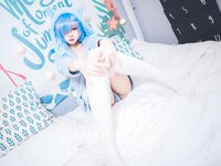 [Cosplay] 猫君君MaoJun 雷姆猫耳睡衣