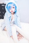 [Cosplay] 猫君君MaoJun 雷姆猫耳睡衣