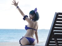 [Cosplay] Kokura Chiyo 小仓千代w - Cheshire Swimsuit 柴郡泳装