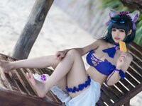[Cosplay] Kokura Chiyo 小仓千代w - Cheshire Swimsuit 柴郡泳装