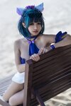 [Cosplay] Kokura Chiyo 小仓千代w - Cheshire Swimsuit 柴郡泳装