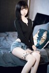[Cosplay] 许岚 纯欲牛仔短裤2