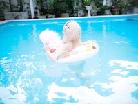 [Cosplay][RAZZLE DAZZLE] Aimy, Chii Sakura, Ebino Katsuragi - Mont Blanc モン・ブラン (Girls und Panzer)