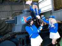 [Cosplay][RAZZLE DAZZLE] Aimy, Chii Sakura, Ebino Katsuragi - Mont Blanc モン・ブラン (Girls und Panzer)