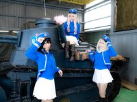 [Cosplay][RAZZLE DAZZLE] Aimy, Chii Sakura, Ebino Katsuragi - Mont Blanc モン・ブラン (Girls und Panzer)