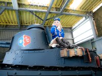 [Cosplay][RAZZLE DAZZLE] Aimy, Chii Sakura, Ebino Katsuragi - Mont Blanc モン・ブラン (Girls und Panzer)