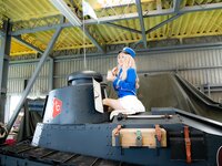 [Cosplay][RAZZLE DAZZLE] Aimy, Chii Sakura, Ebino Katsuragi - Mont Blanc モン・ブラン (Girls und Panzer)
