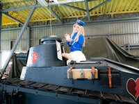 [Cosplay][RAZZLE DAZZLE] Aimy, Chii Sakura, Ebino Katsuragi - Mont Blanc モン・ブラン (Girls und Panzer)
