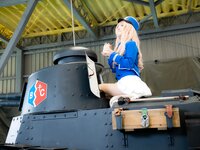 [Cosplay][RAZZLE DAZZLE] Aimy, Chii Sakura, Ebino Katsuragi - Mont Blanc モン・ブラン (Girls und Panzer)