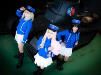 [Cosplay][RAZZLE DAZZLE] Aimy, Chii Sakura, Ebino Katsuragi - Mont Blanc モン・ブラン (Girls und Panzer)