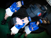 [Cosplay][RAZZLE DAZZLE] Aimy, Chii Sakura, Ebino Katsuragi - Mont Blanc モン・ブラン (Girls und Panzer)