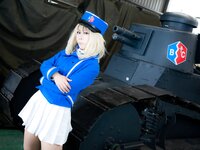[Cosplay][RAZZLE DAZZLE] Aimy, Chii Sakura, Ebino Katsuragi - Mont Blanc モン・ブラン (Girls und Panzer)